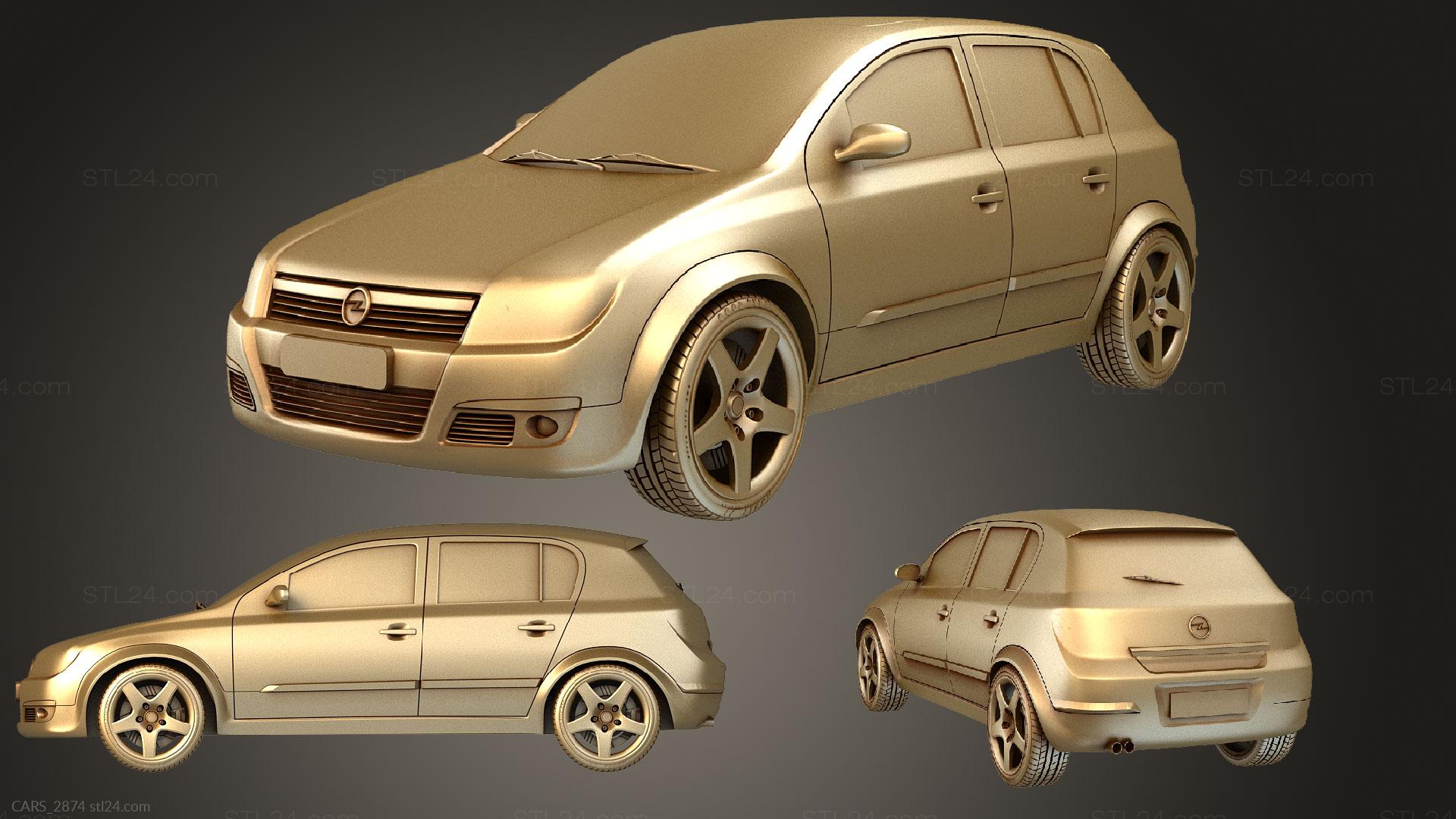 Автомобили и транспорт - Opel astra III, CARS_2874 | 3D модель для ЧПУ  станка